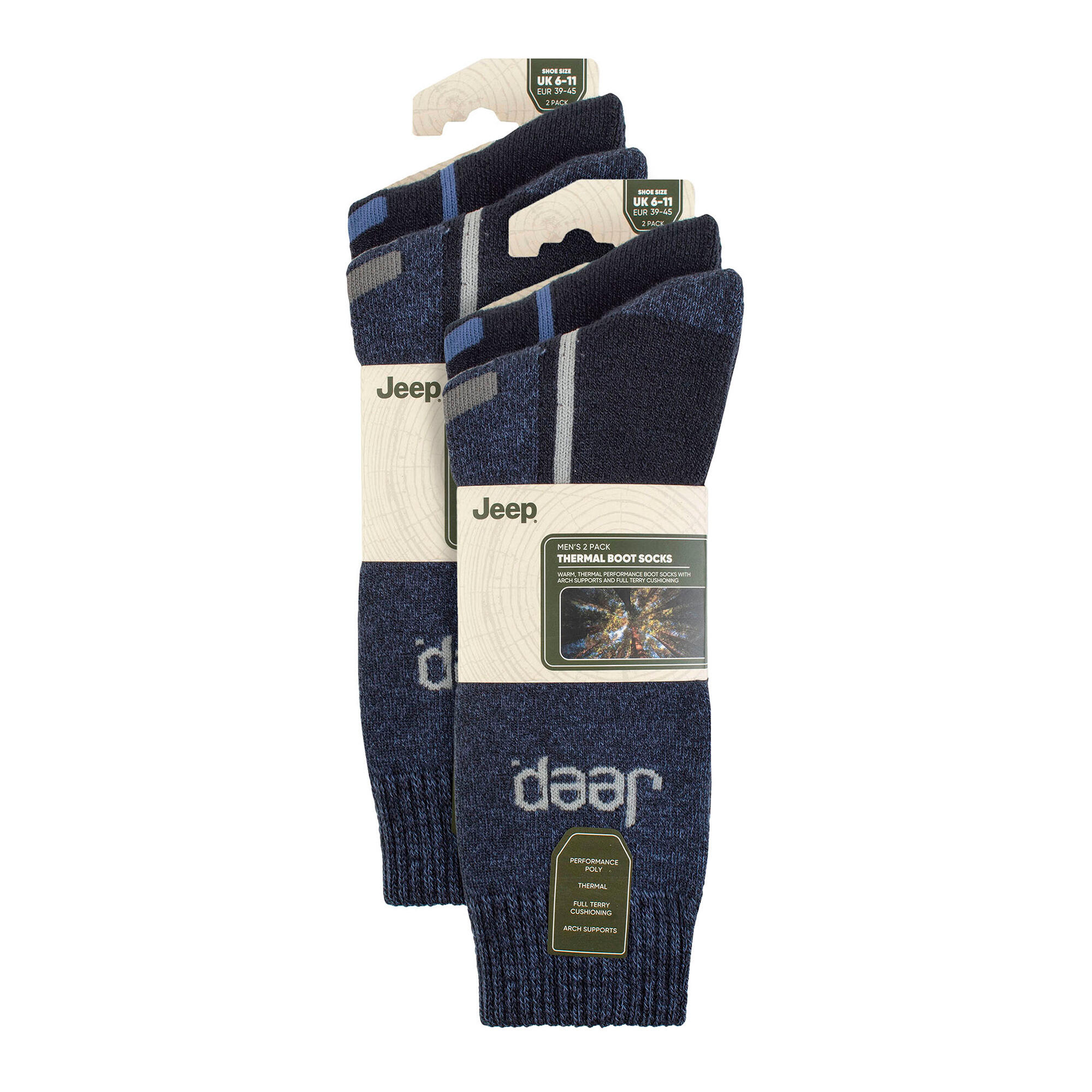 Paquet de 4 chaussettes thermiques chaudes pour hommes pour l'hiver 2/5