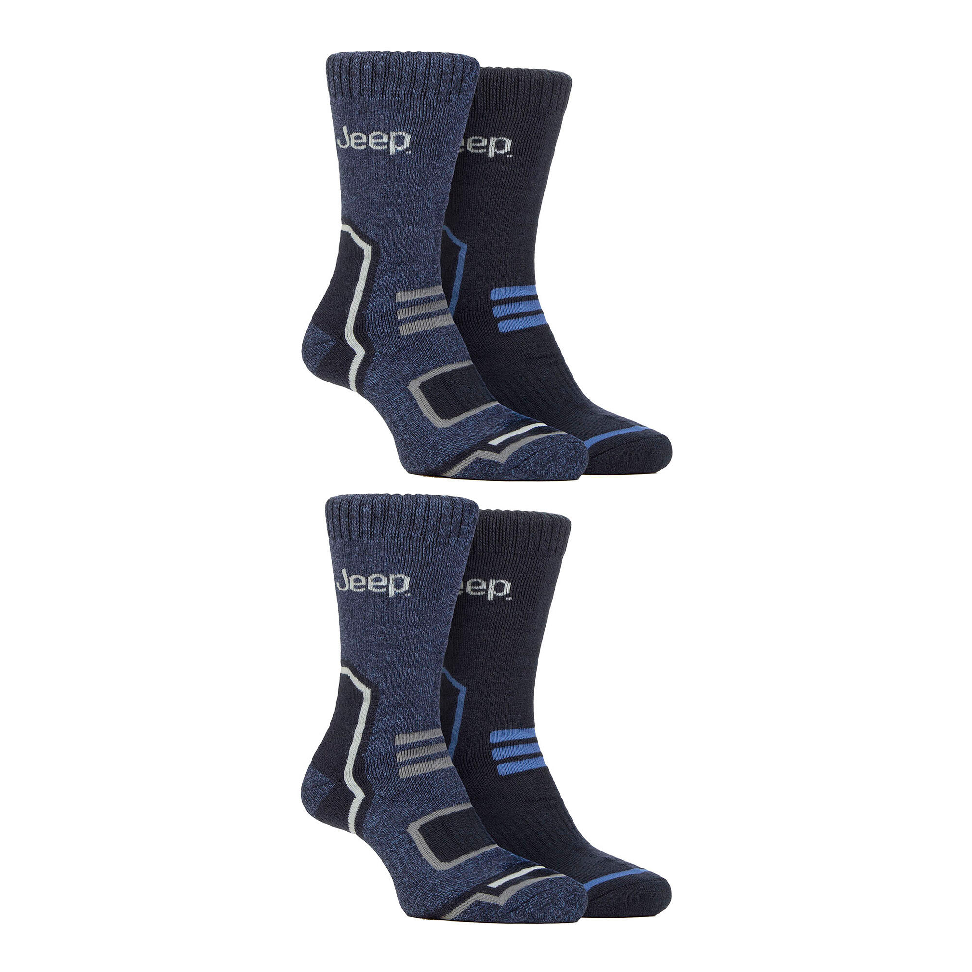 Paquet de 4 chaussettes thermiques chaudes pour hommes pour l'hiver 3/5