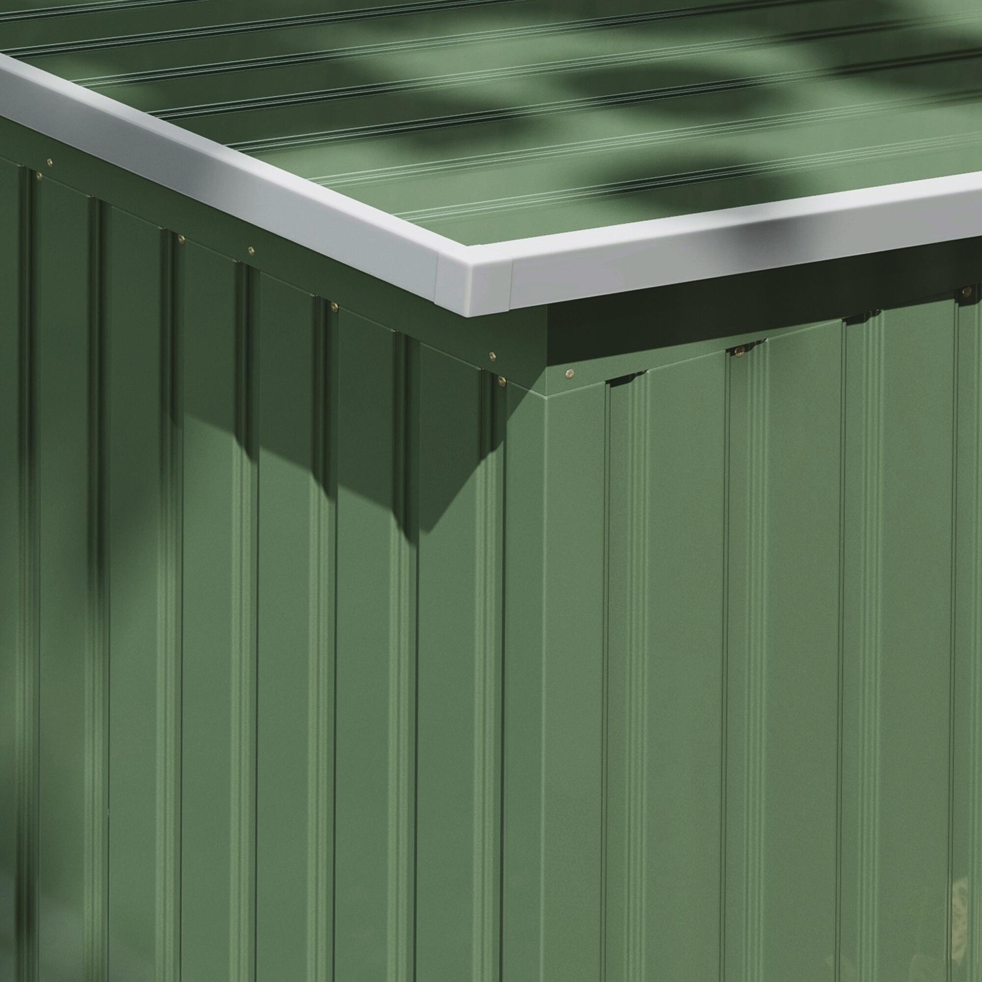 Caseta almacenamiento bicicletas Outsunny 280x130x172 cm Verde 4/6