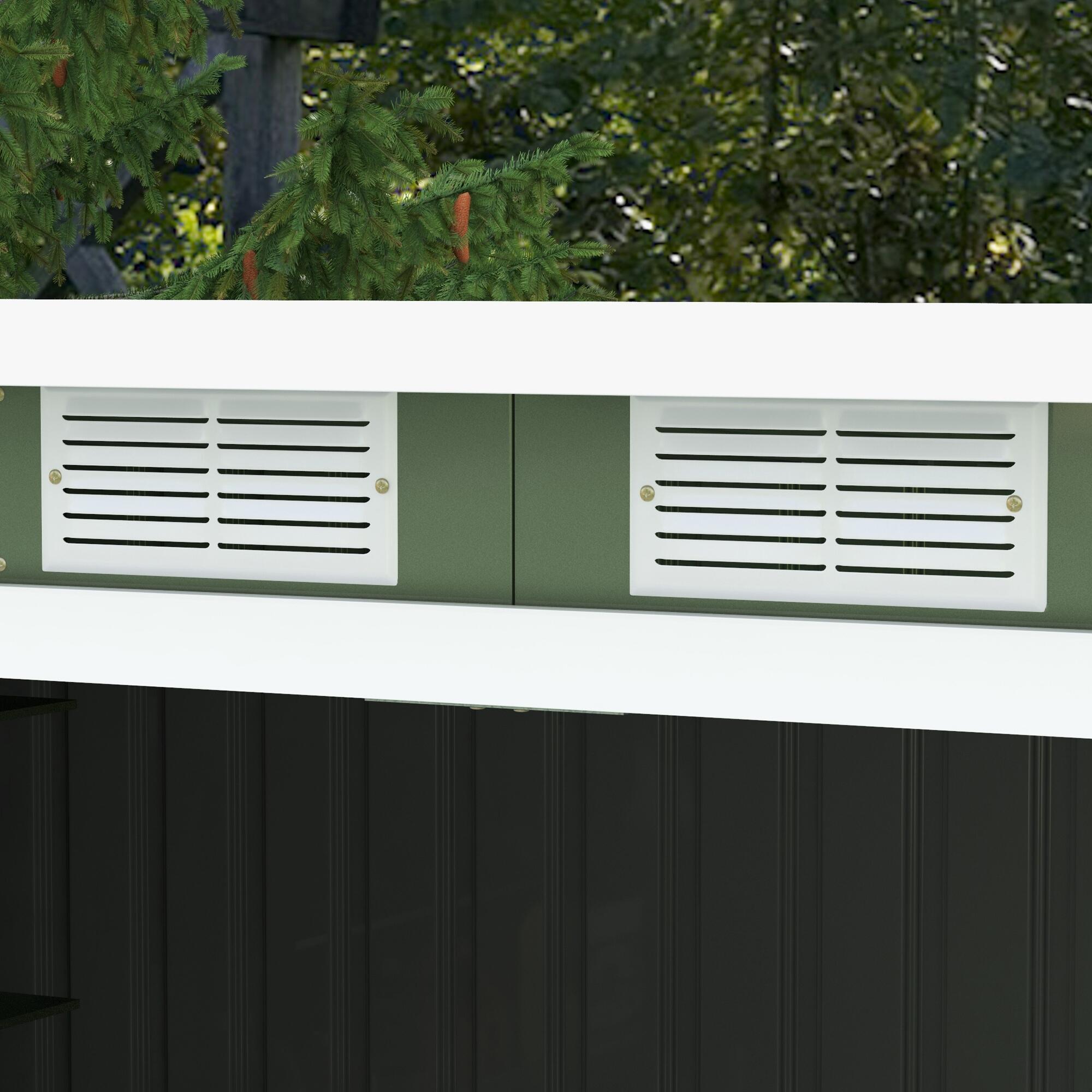 Caseta almacenamiento bicicletas Outsunny 280x130x172 cm Verde 5/6