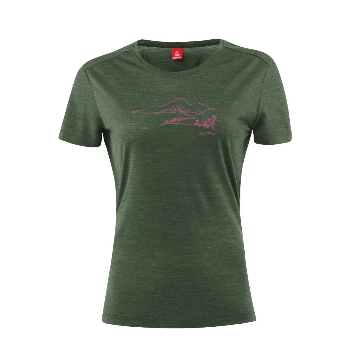 T-shirt Country Merino - Tencel™ femme – Vert olive 1/5