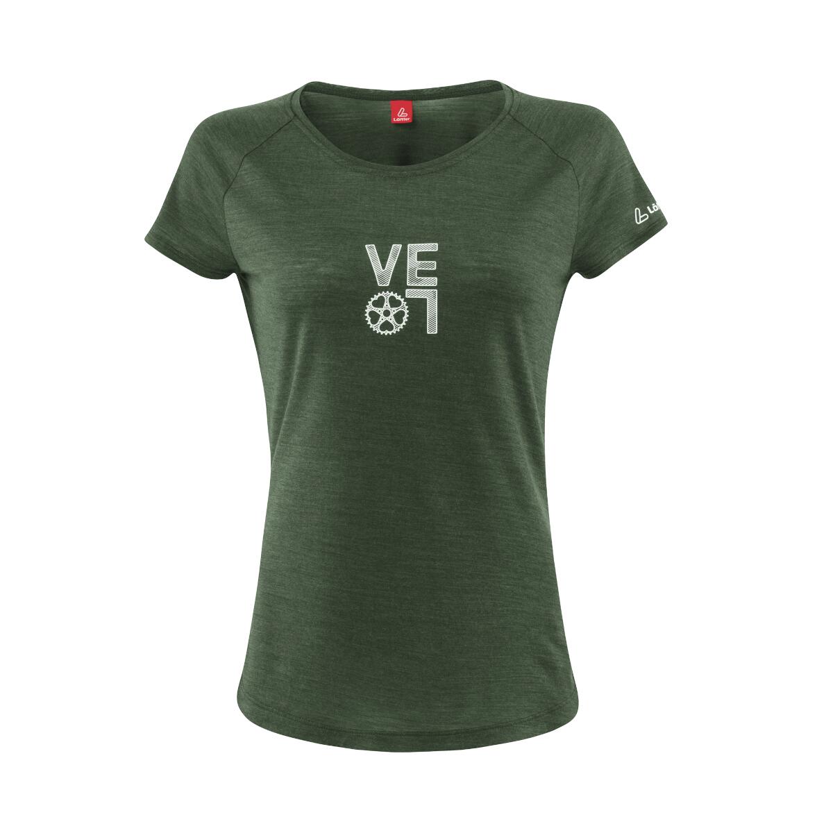 LOEFFLER T-shirt Velo Merino - Tencel™ donna - Verde oliva