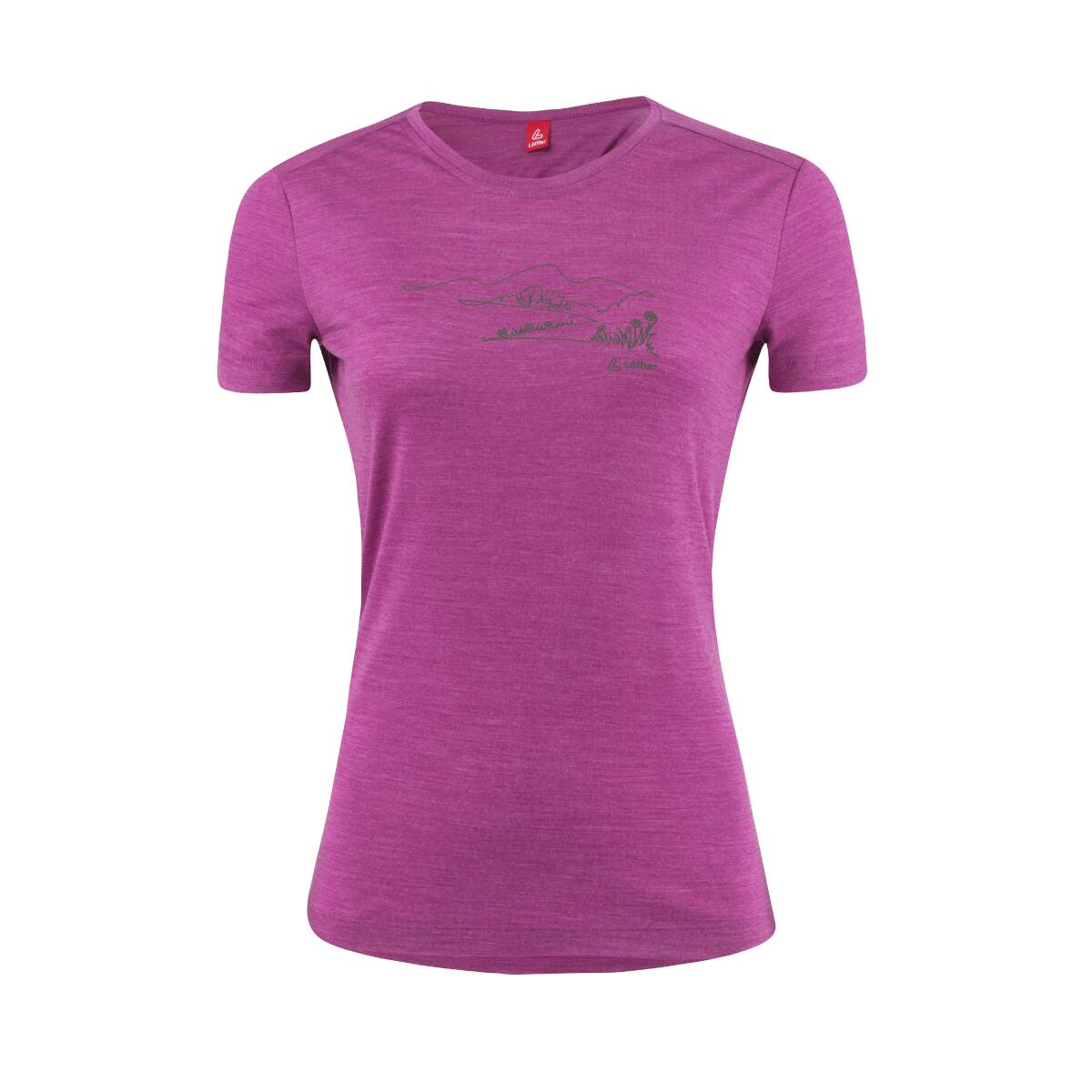 Loeffler - T-shirt Country Merino - Tencel™ Femme – Violet - T-shirt Manches Courtes - Violet - 44 L - Decathlon