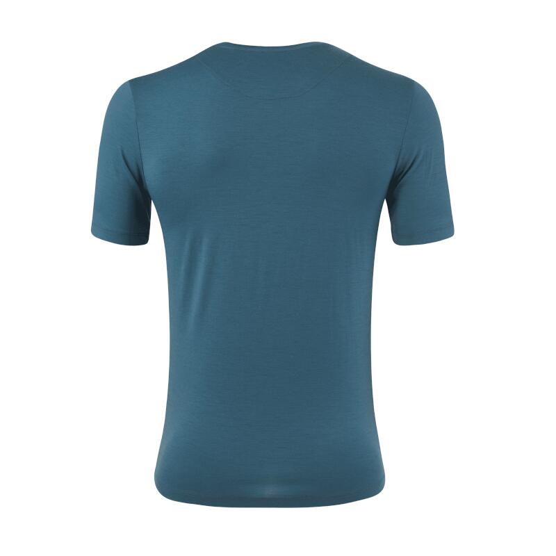 T-shirt Tracking Merino Light Dark Petrol homme – Bleu 2/5