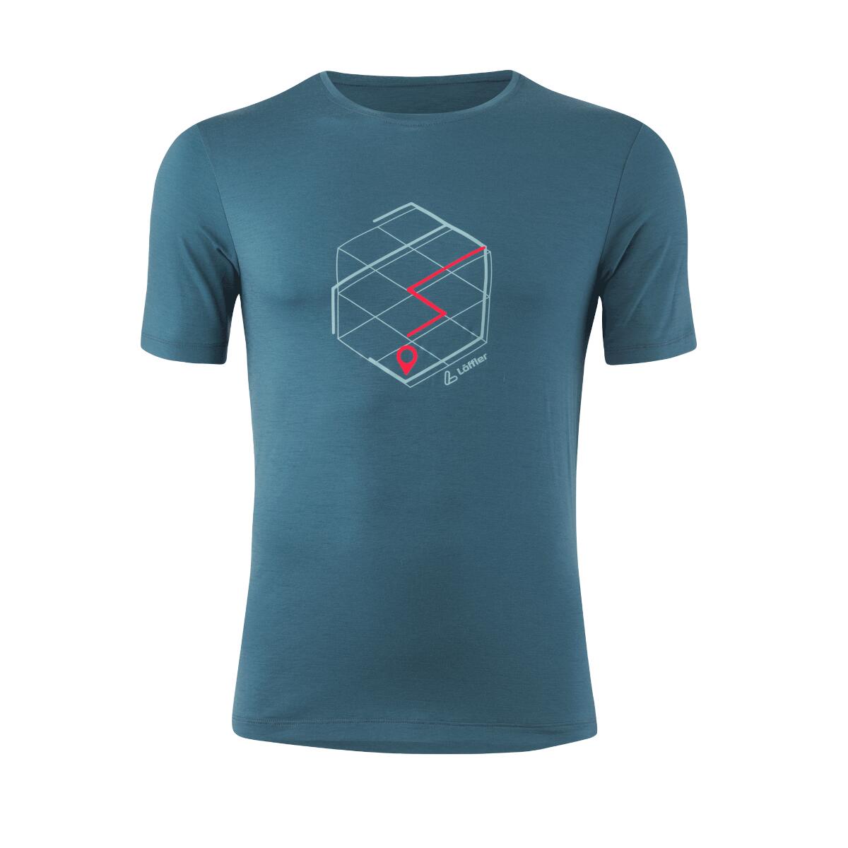Loeffler - T-shirt Tracking Merino Light Dark Petrol Homme – Bleu - T-shirt Manches Courtes - Bleu - 56 - Decathlon
