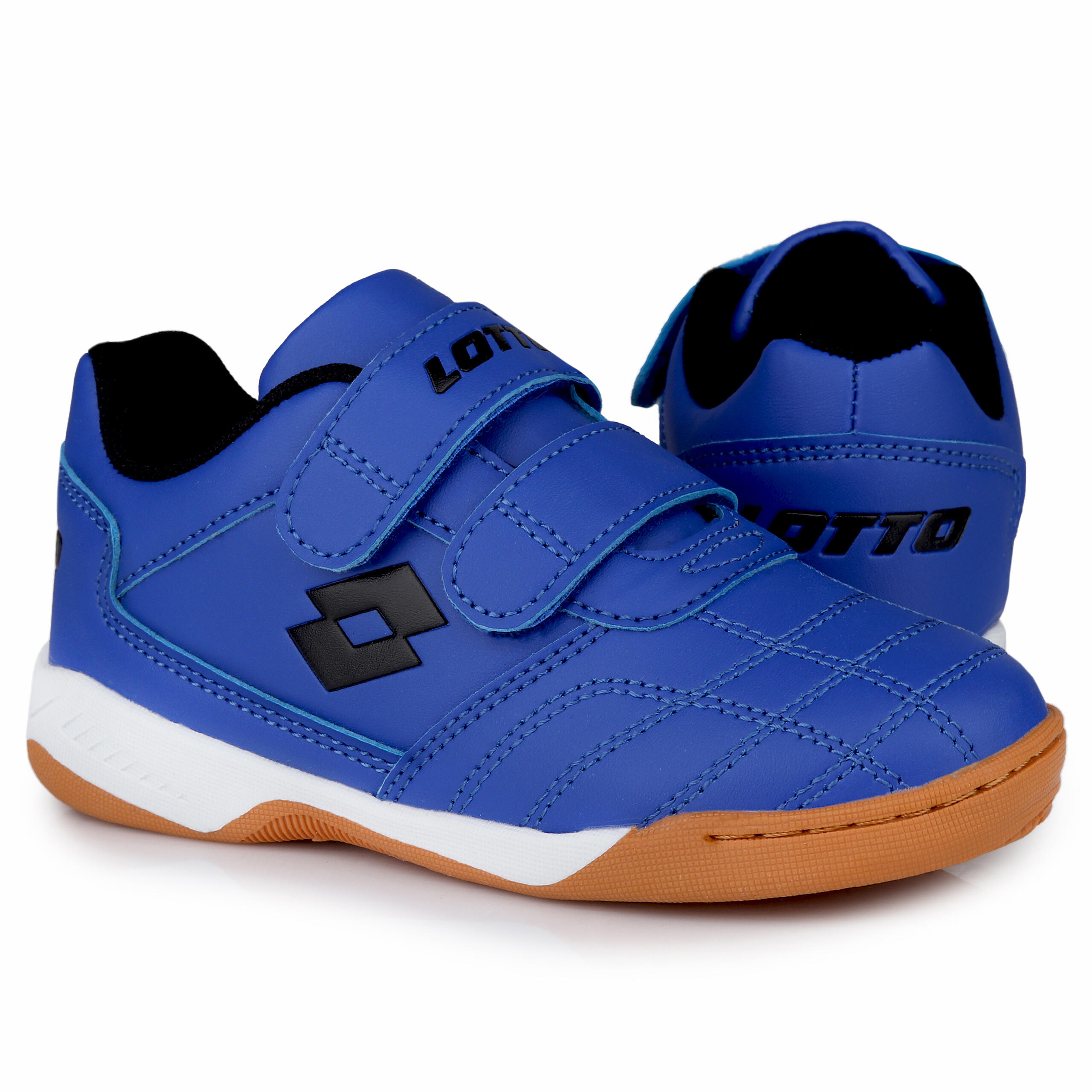 Zapatos de fútbol Lotto azul con velcro para niños 7/7