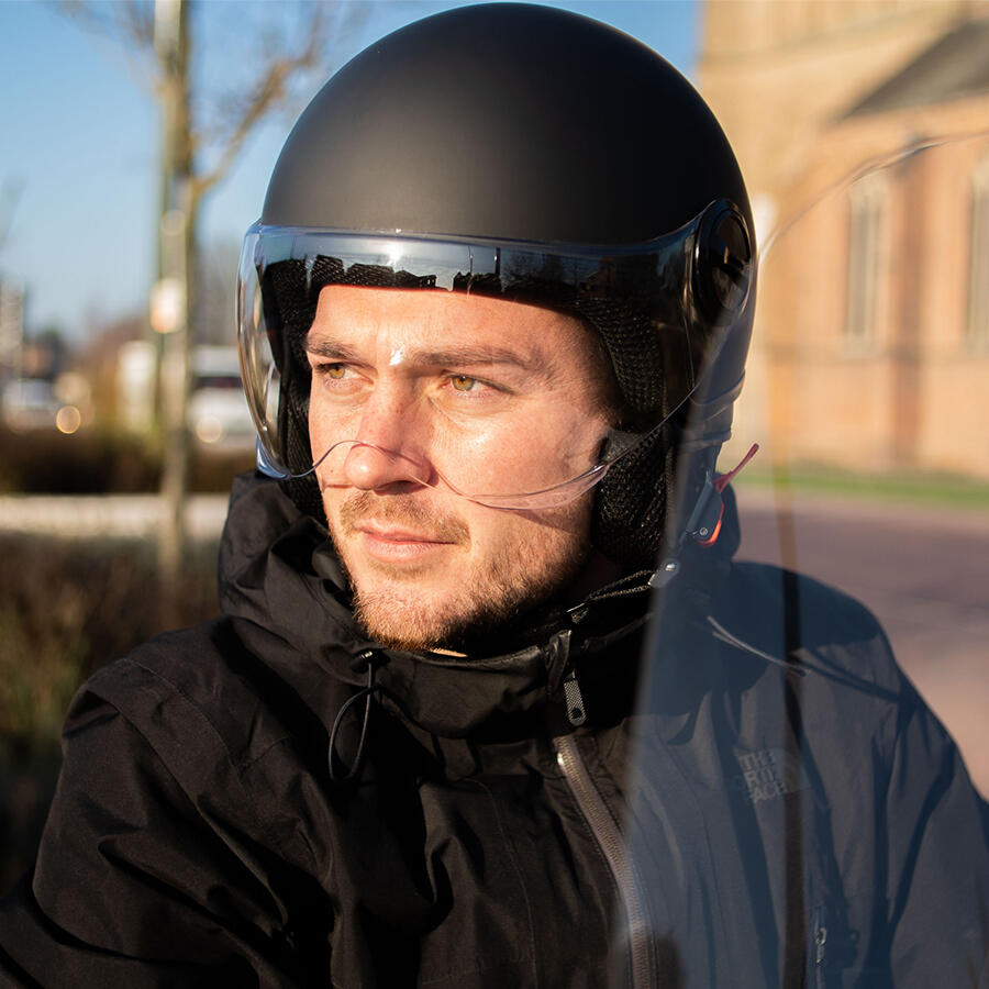 Pro-Tect Urban Casque XL pour Scooter et Vélo - Certifié ECE Noir 2/6