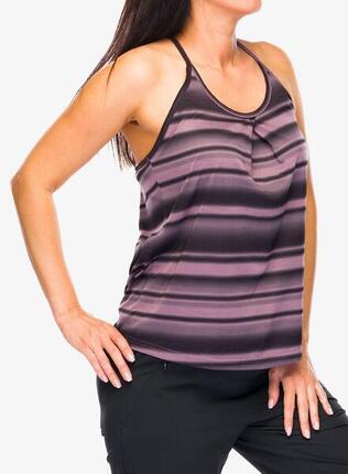Camiseta de trekking para mujer Black Diamond Integrale Tank rayas moradas