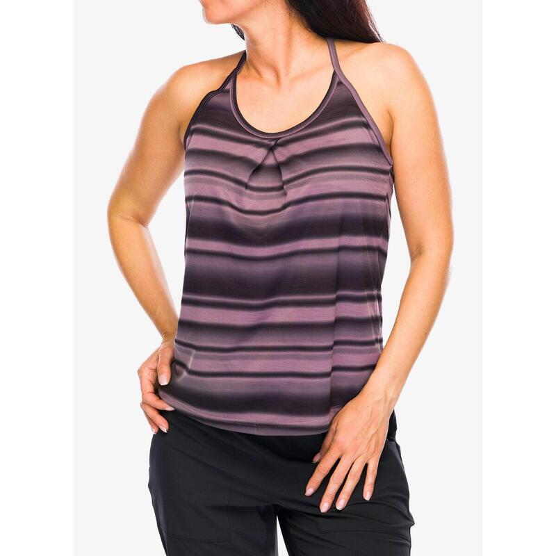 Tricou de drumeție pentru femei Black Diamond Integrale Tank dungi mulberry