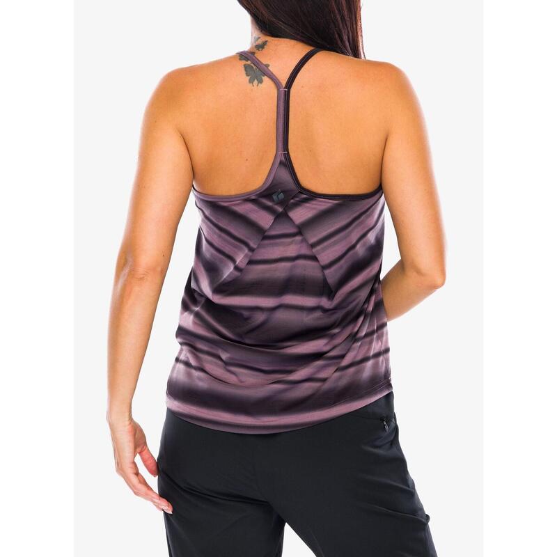 Tricou de drumeție pentru femei Black Diamond Integrale Tank dungi mulberry
