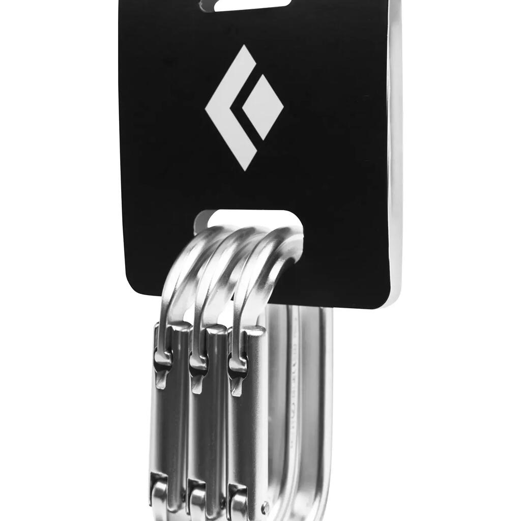 Oval Keylock Carabiner 3-Pack - Black Diamond