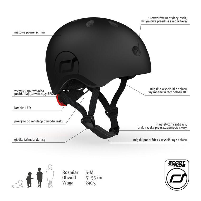 Kinderhelm Black XXS-S (45-51cm) 3/7