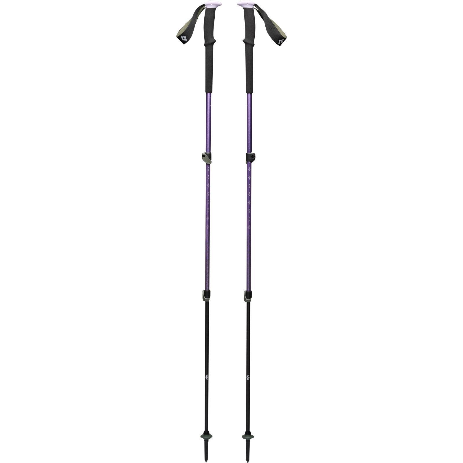 Black Diamond - Bâtons Randonnée Black Diamond Trail 3 Brins, Alu, Soft Lilac, Eva, Flicklock - Bâton De Randonnée - Noir|violet - 140 Cm - Decathlon