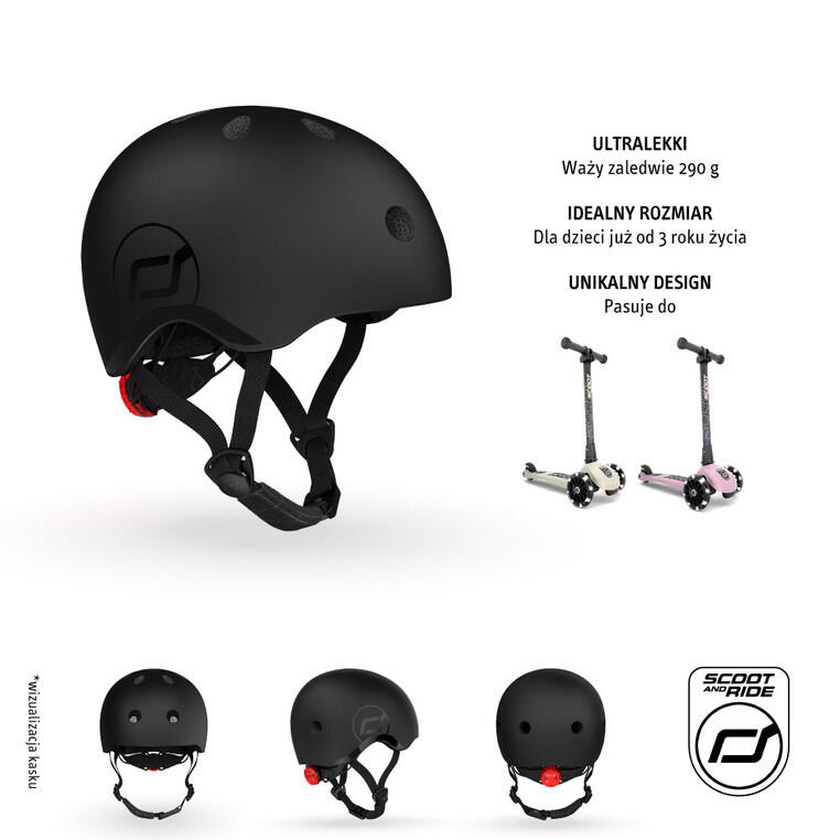 Kask dla dzieci Scootandride dla dzieci 3+ Black 4/7