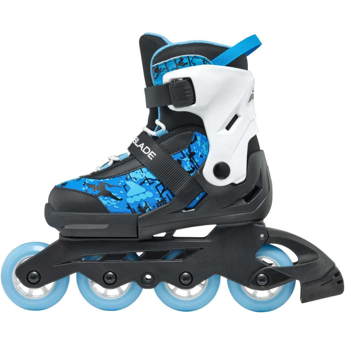 ROLLERBLADE Roller Fitness Enfant Microblade SL Noir Bleu Ciel 7/7