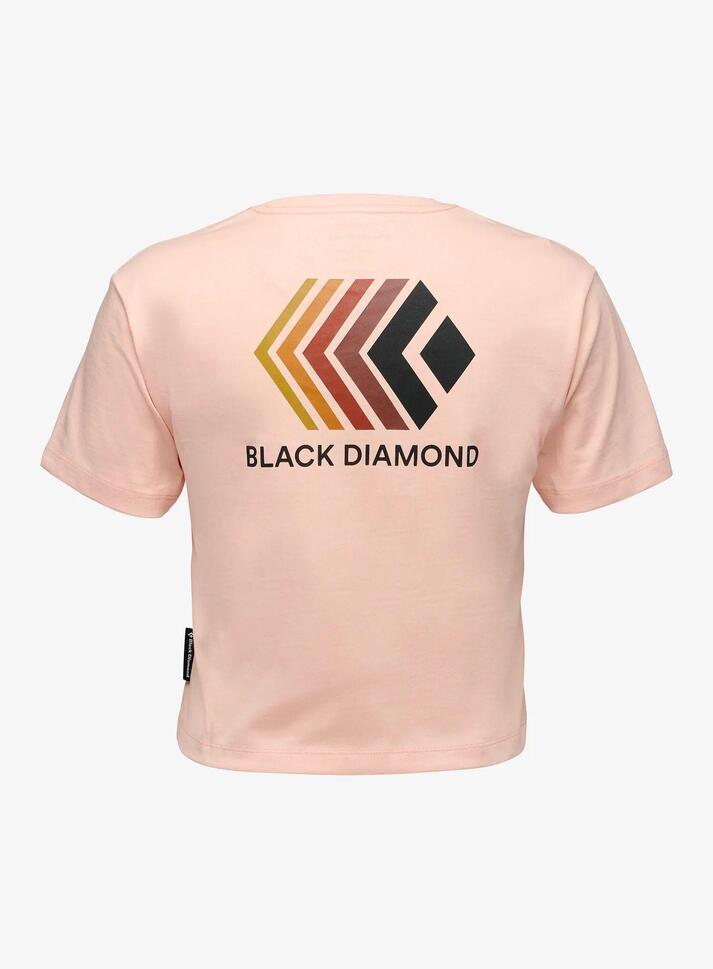 Koszulka z nadrukiem damska Black Diamond Faded Crop SS Tee