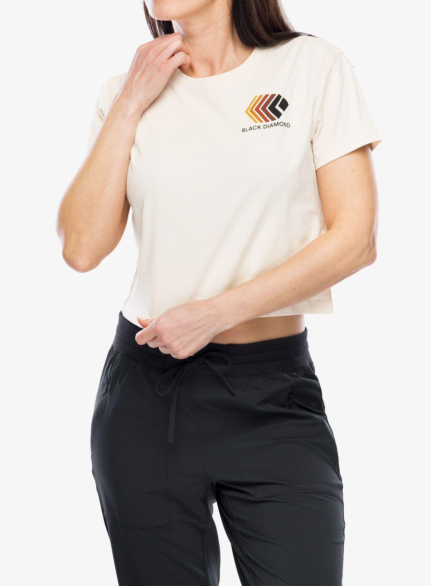 Koszulka z nadrukiem damska Black Diamond Faded Crop SS Tee 3/6