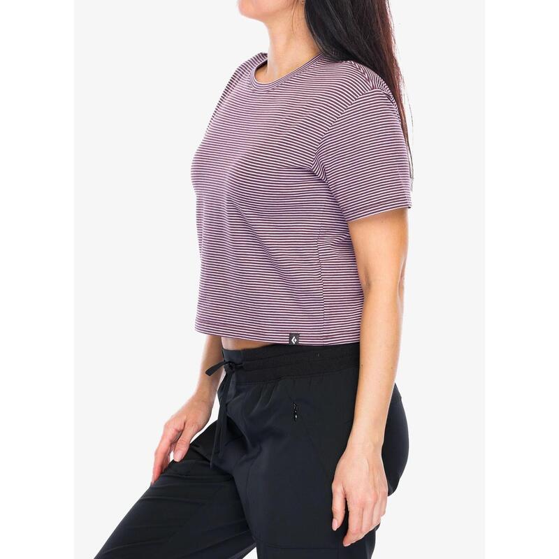 Koszulka bawełniana damska Black Diamond BD Stripe SS Tee