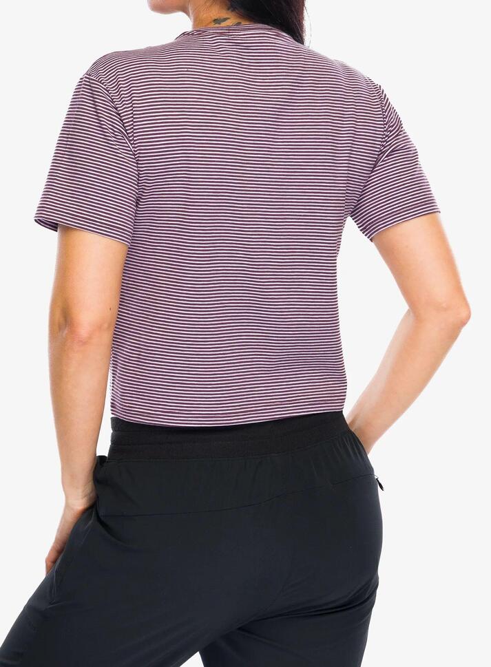 Koszulka bawełniana damska Black Diamond BD Stripe SS Tee
