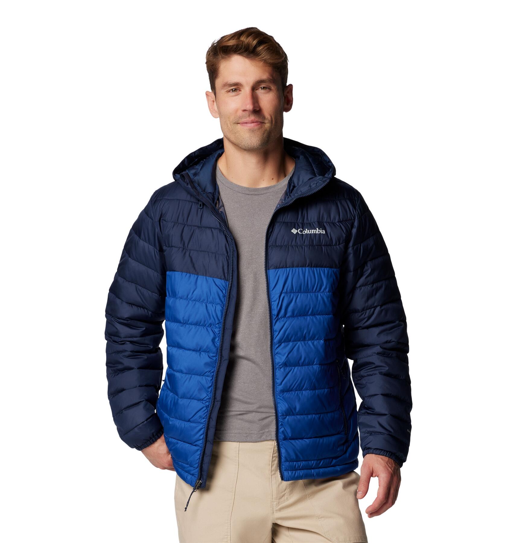 Casaco Columbia Powder Lite II com capuz para homem 6/7