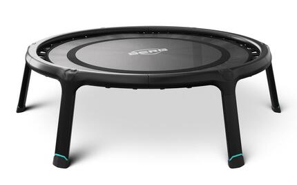 Trampoline de fitness pour le yoga et les exercices de saut, 110 cm rond, noir