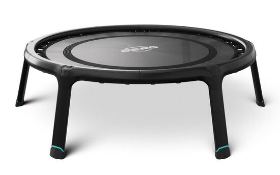 Trampoline de fitness pour le yoga et les exercices de saut, 110 cm rond, noir