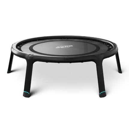 Trampolina fitness do jogi i ćwiczeń skokowych, 110 cm okrągła, czarna