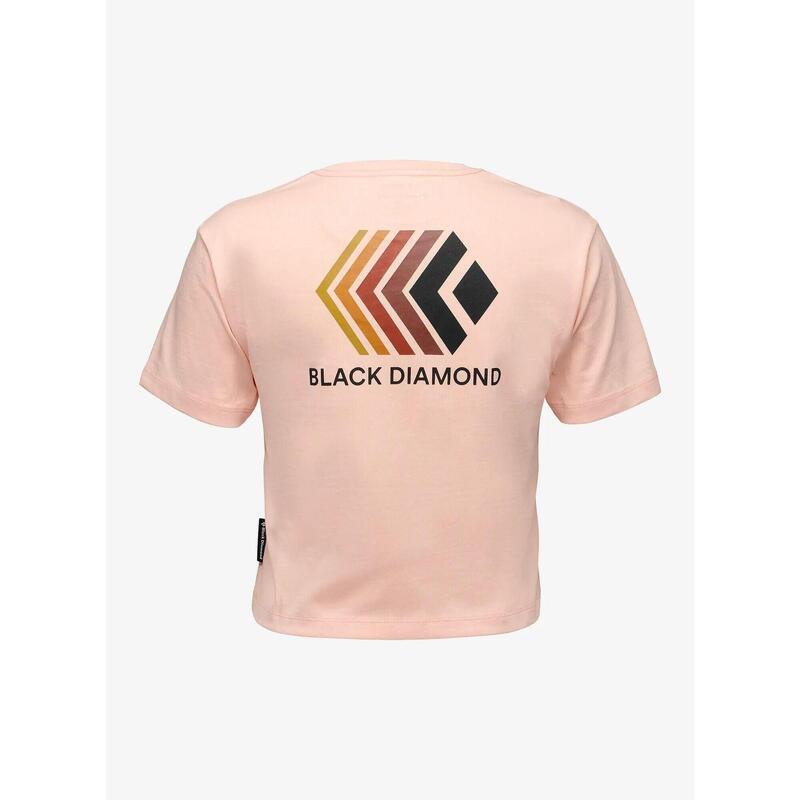 Koszulka z nadrukiem damska Black Diamond Faded Crop SS Tee