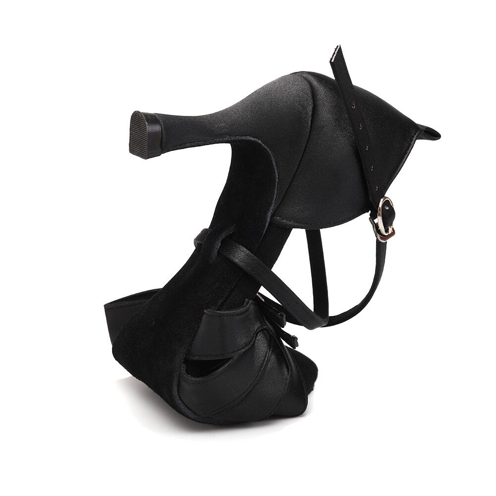 Sapatos de dança latino Burtan "malaga" salsa kizomba - preto 7 cm 5/7
