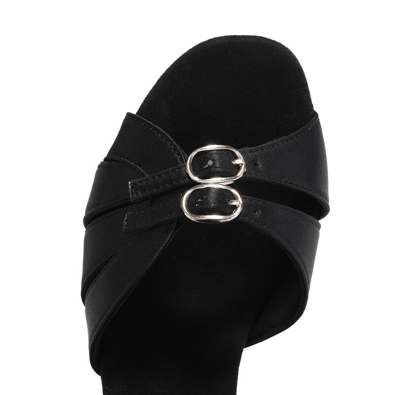Burtan chaussures de danse latino salsa kizomba "malaga" - noir 7 cm