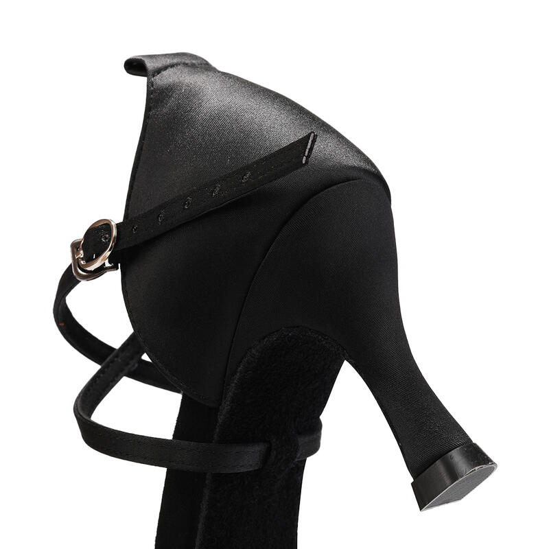 Burtan chaussures de danse latino salsa kizomba "malaga" - noir 7 cm