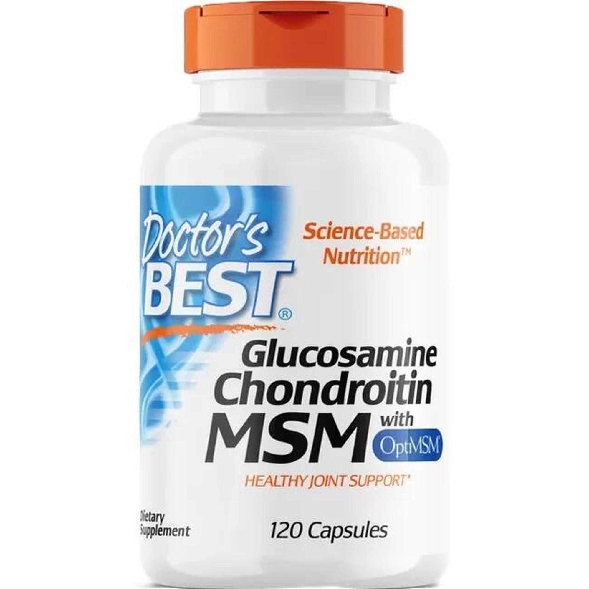 Glukozamina Chondroityna MSM + OptiMSM Doctor's Best 120 kapsułek