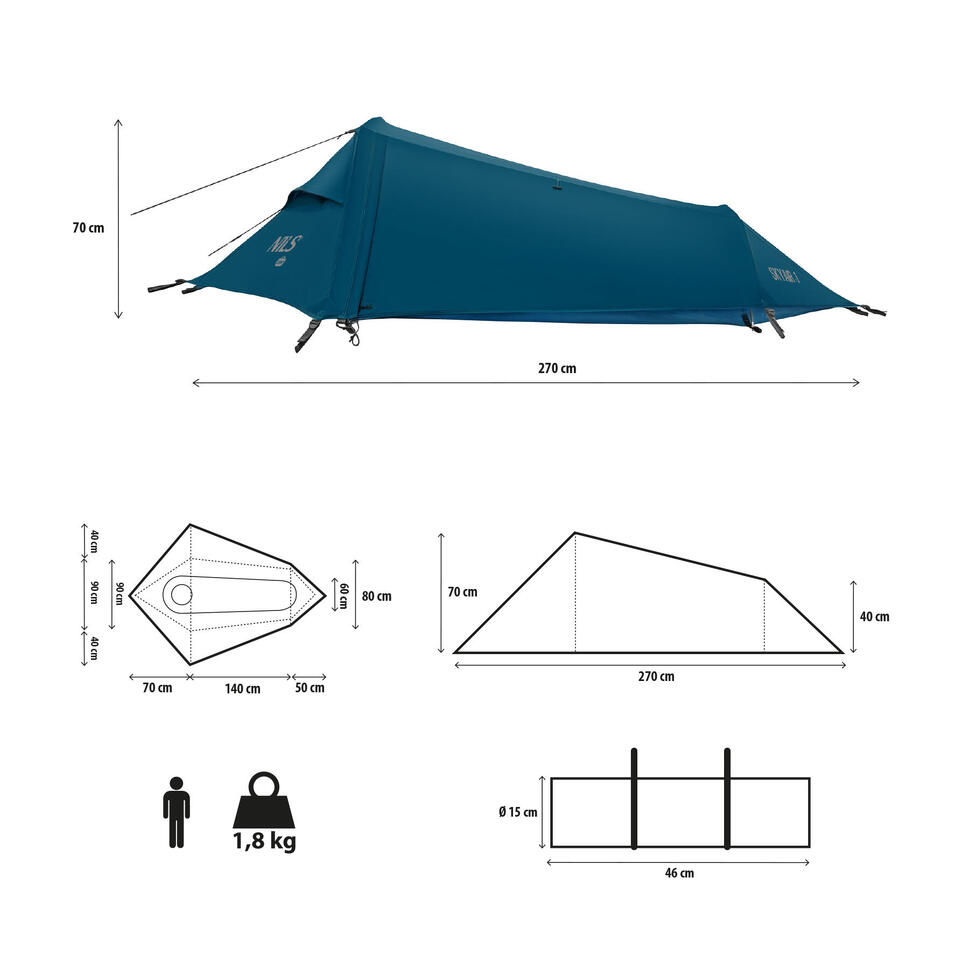 Namiot ultra light Skyair 1 NC2501 Nils Camp