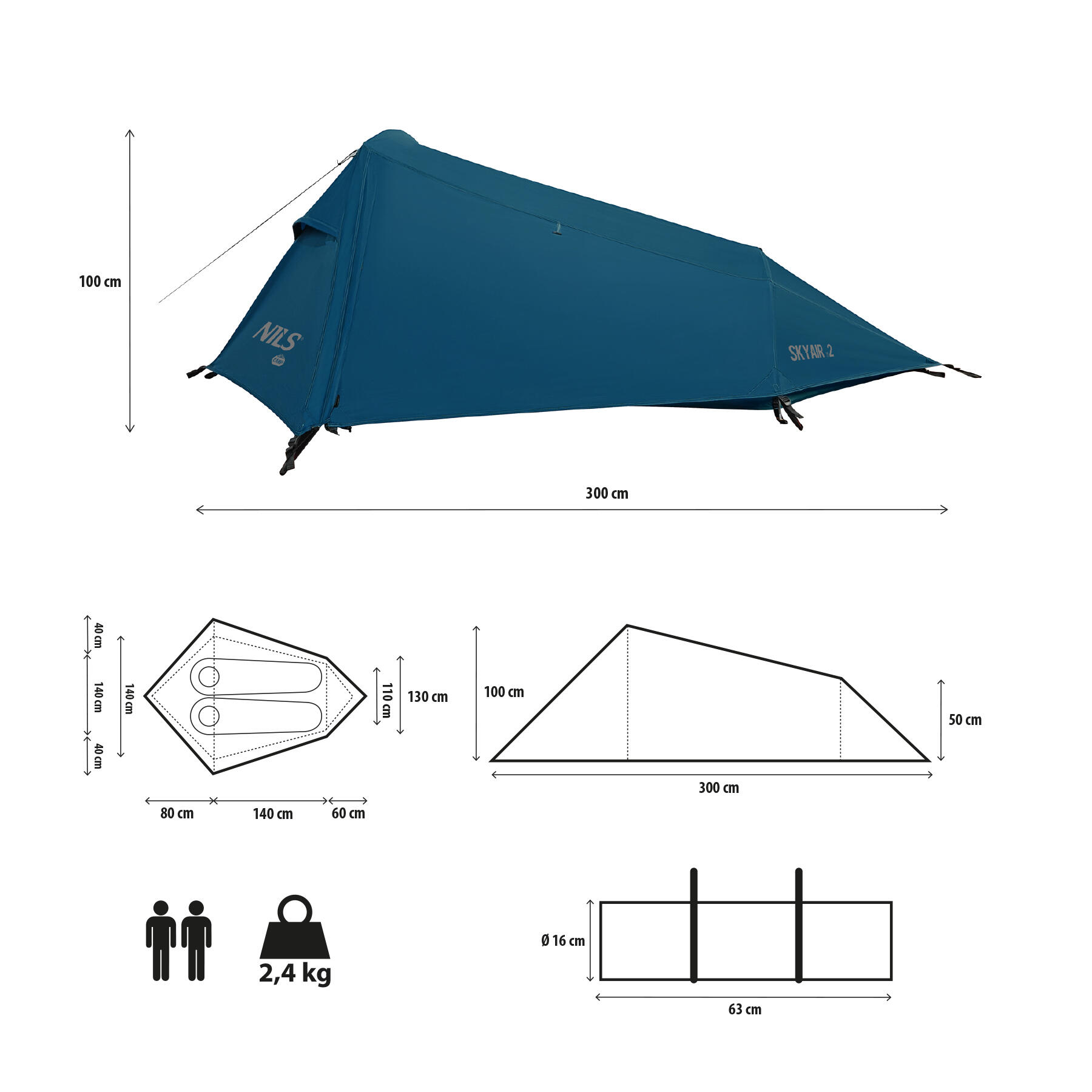 Ultralichte tent Skyair 2 NC2502 Nils Camp 2/7