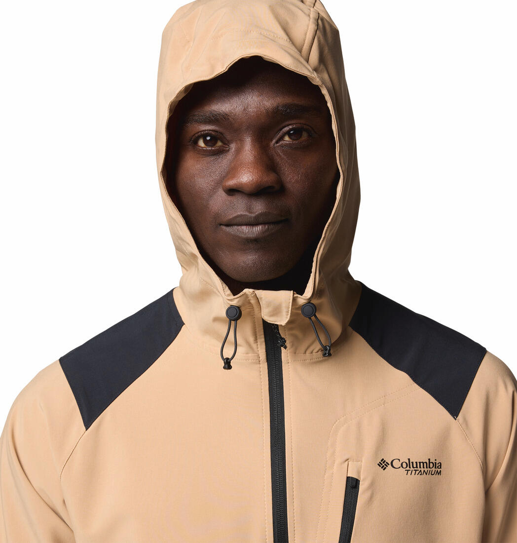 Jaqueta softshell masculina Columbia Triple Canyon com capuz 6/7