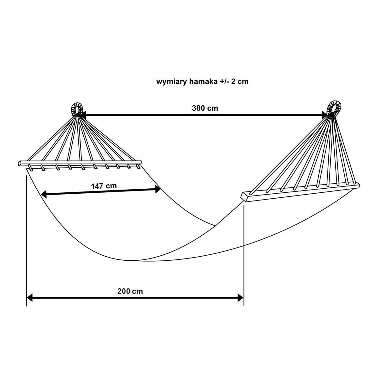 Hamak kempingowy 2 osobowy etno 200x147cm Royokamp 5/6