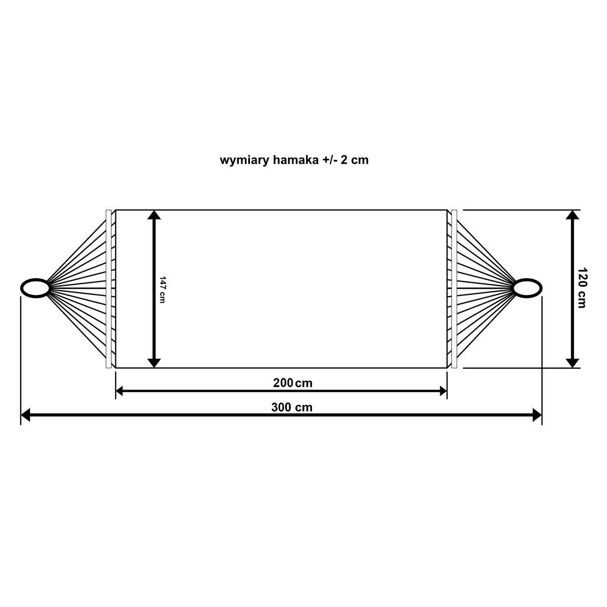 Hamak kempingowy 2 osobowy etno 200x147cm Royokamp 6/6