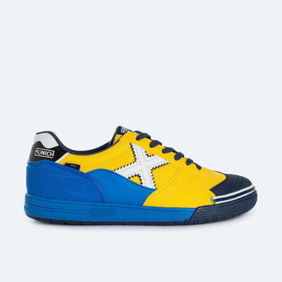 Zapatilla de fútbol sala MUNICH GR indoor amarillo y azul