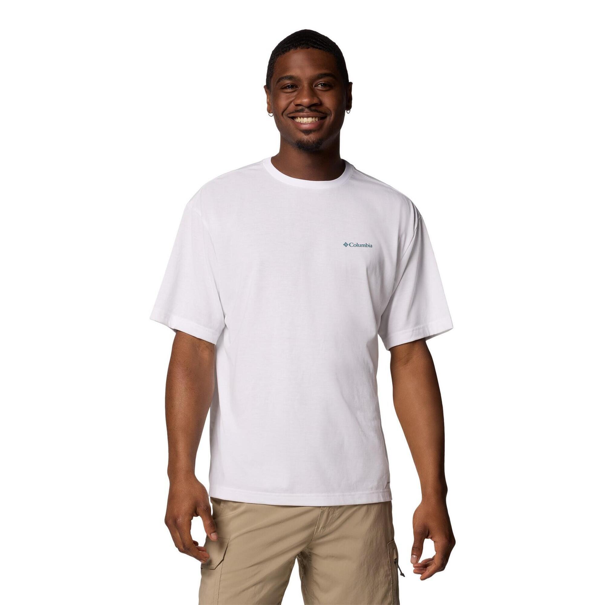 Columbia - T-shirt Graphique Columbia Cedar Trail Back Pour Homme - Maillot Manches Courtes - Blanc - 40 M - Decathlon