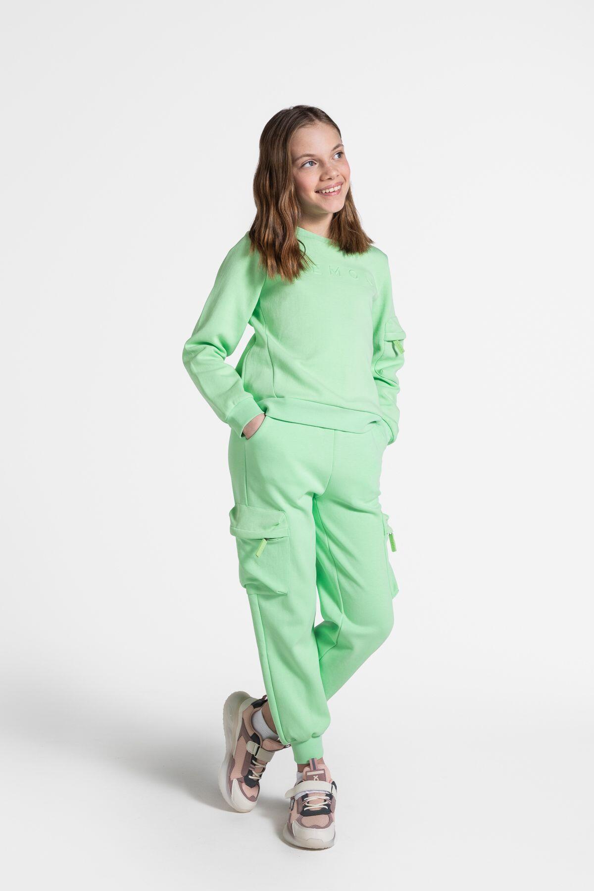 Kinder Sweatshirt WL5 limettengrün 7/7