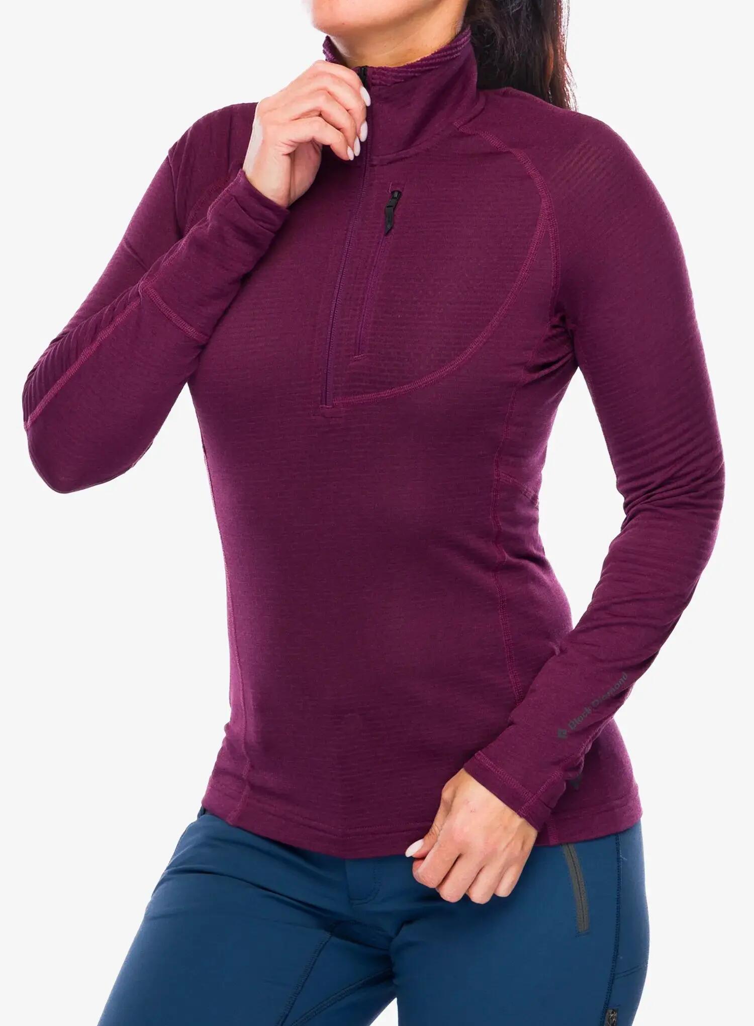 Bluza termoaktywna damska Black Diamond Coefficient LT Quarter Zip Pullover 3/7