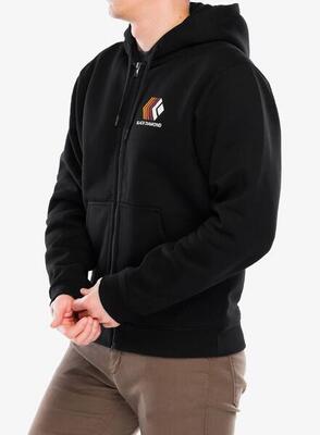 Herenhoodie black diamond faded full zip