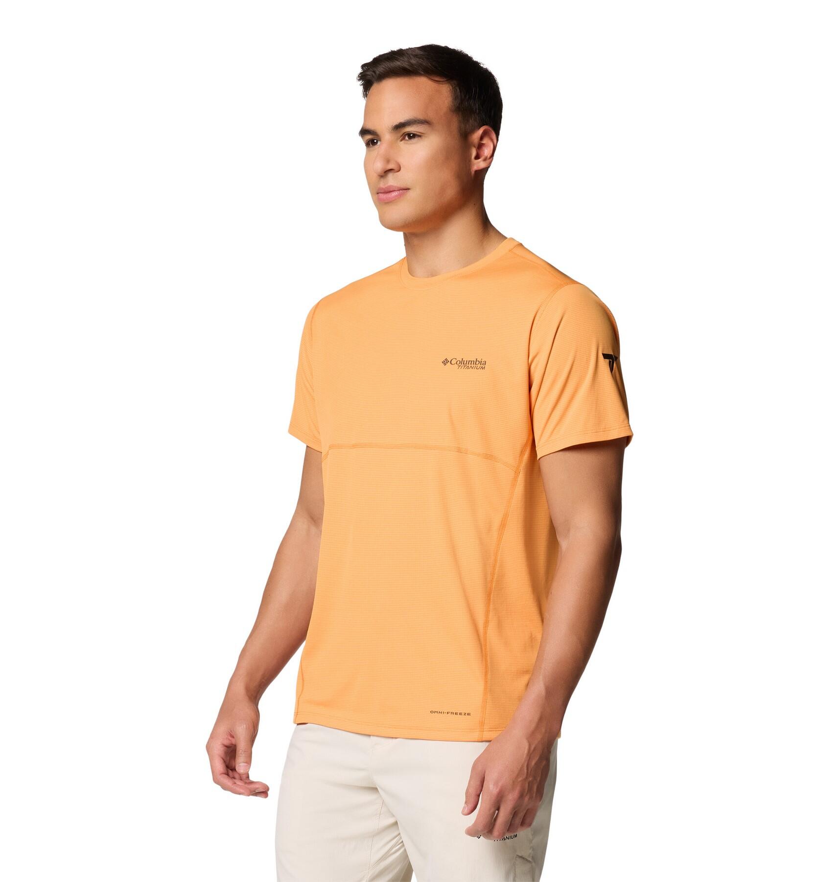 T-shirt technique Columbia Cirque River Pro Orange manches courtes 3/7