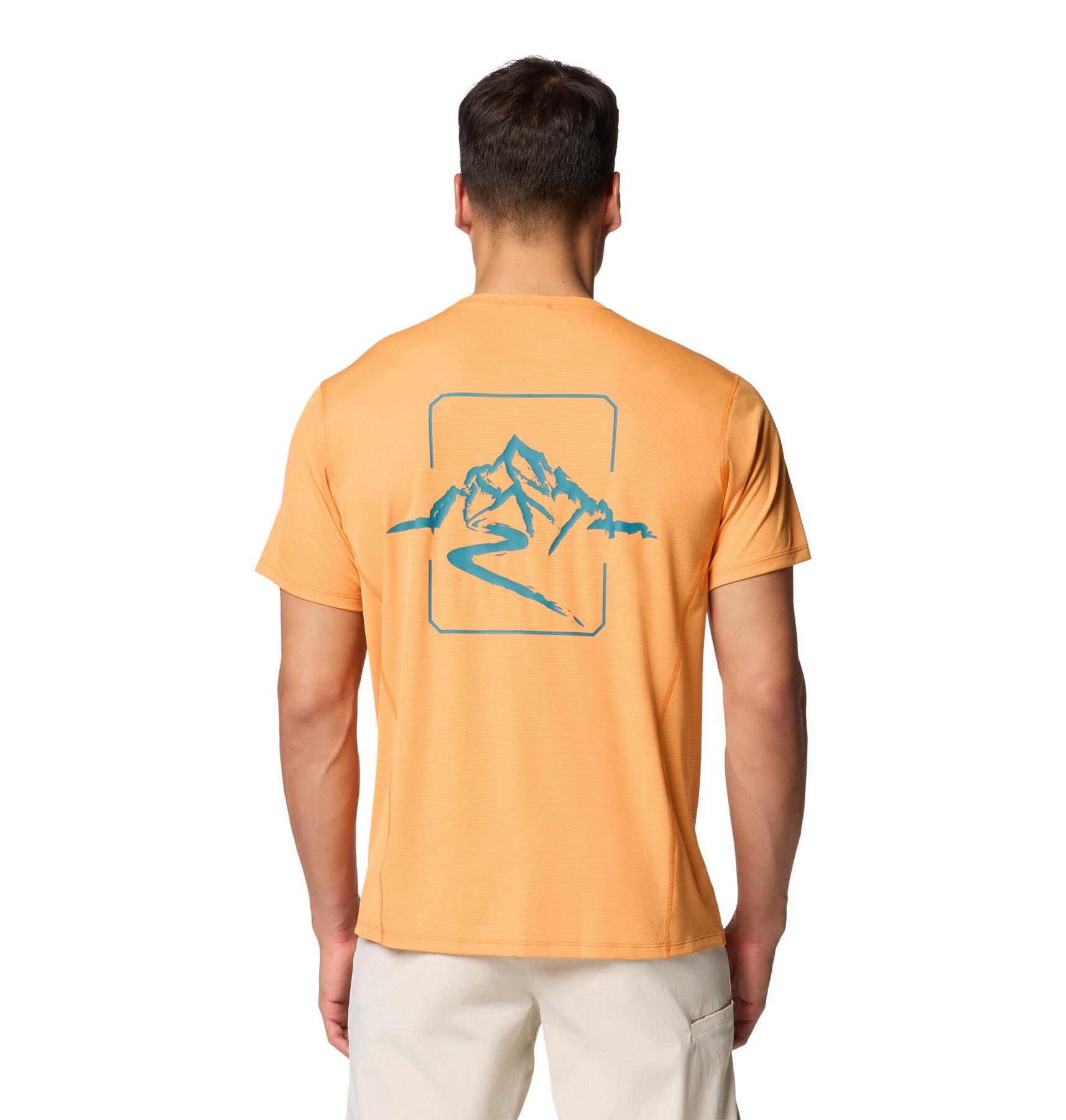 T-shirt technique Columbia Cirque River Pro Orange manches courtes 2/7