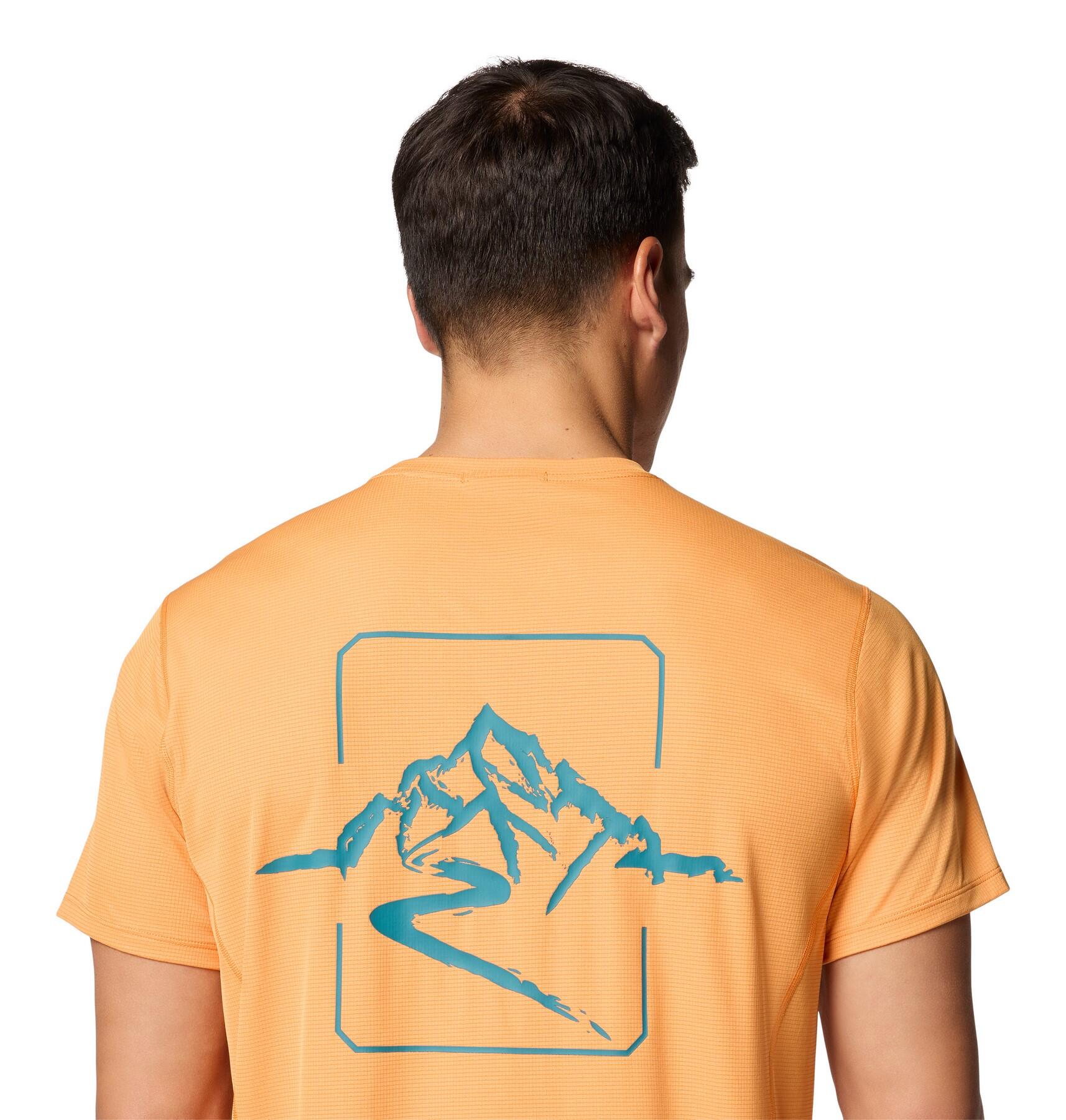 T-shirt technique Columbia Cirque River Pro Orange manches courtes 6/7