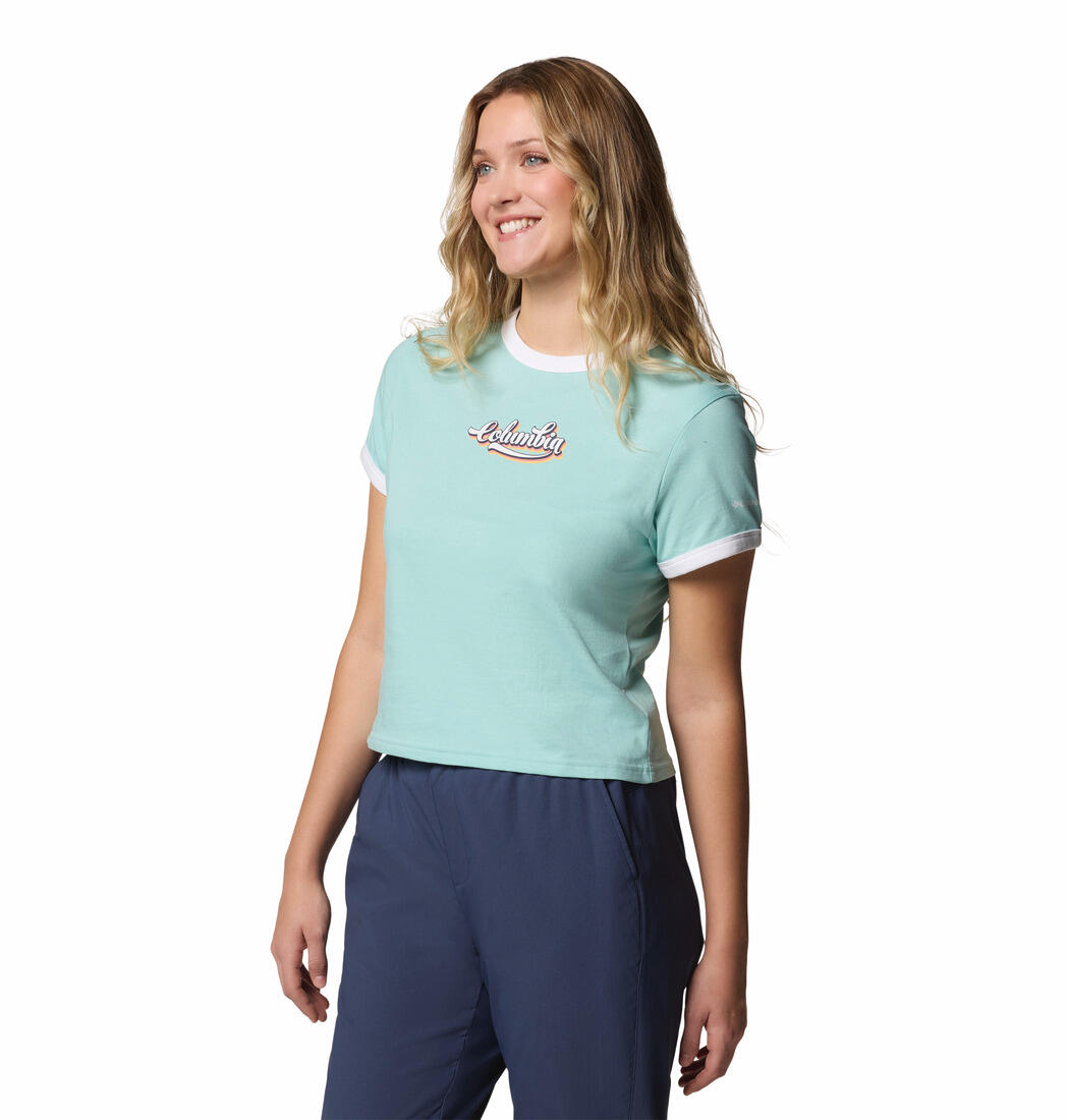 Columbia Camiseta Rolling Bend Turquesa 3/6