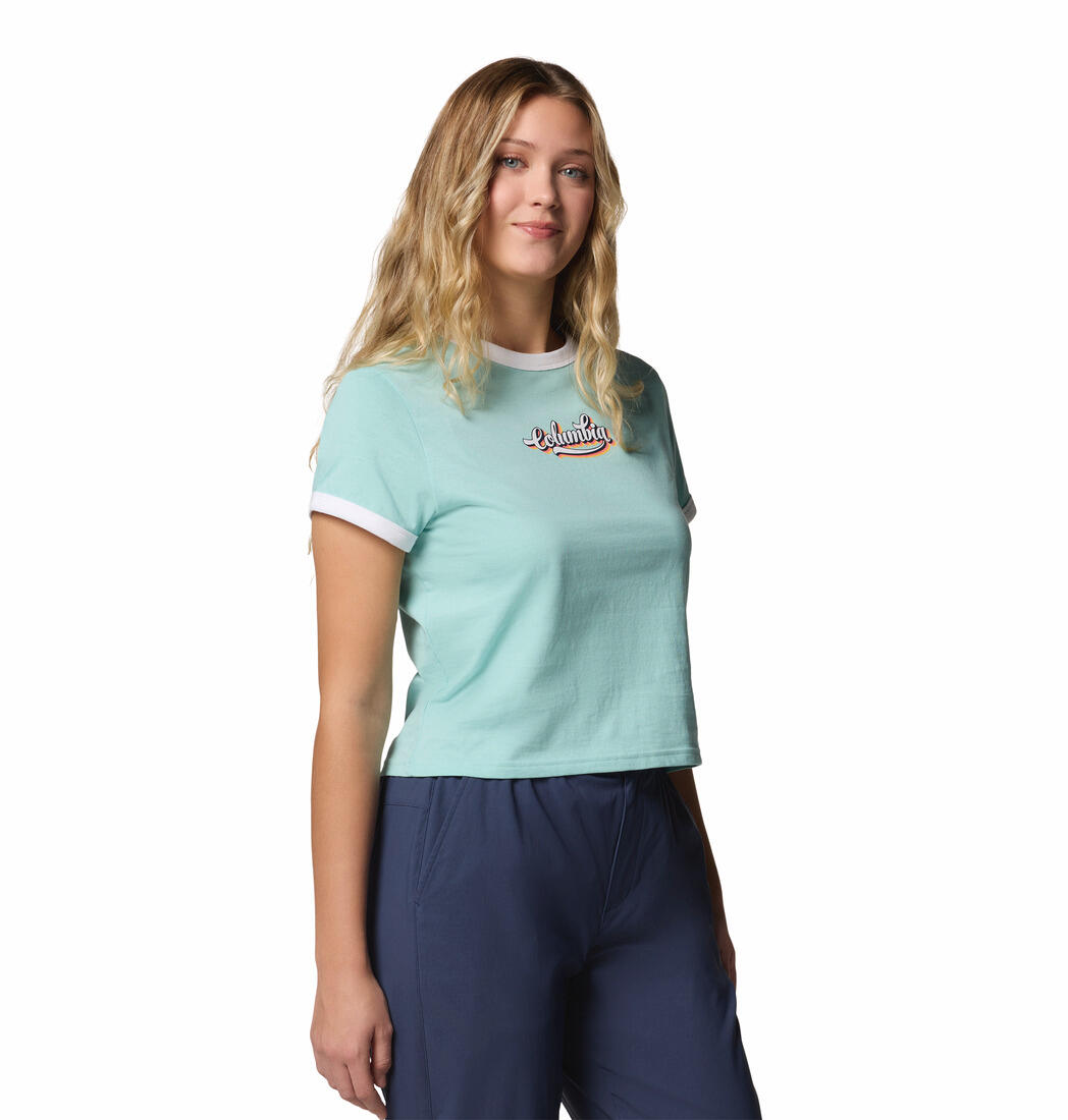 Columbia Camiseta Rolling Bend Turquesa 4/6