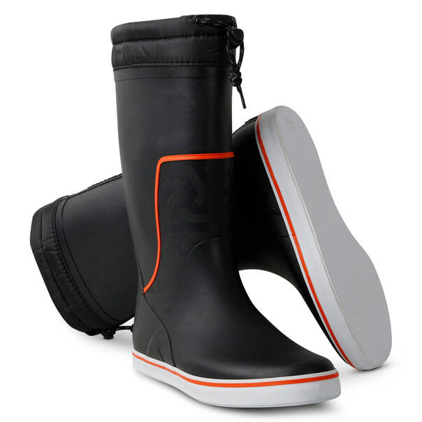 Tall Sailing Boots - Black/Solar 2/7