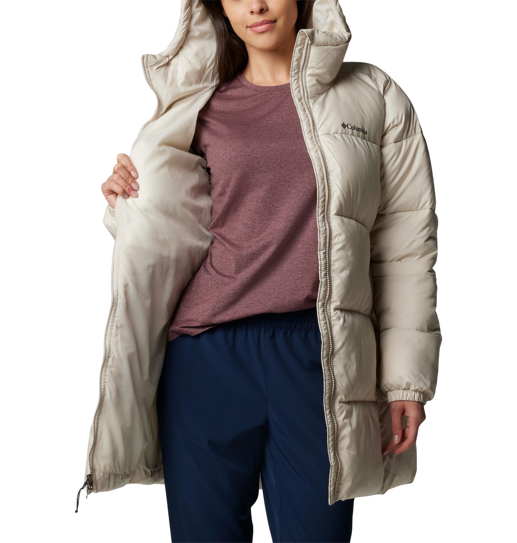 Casaco feminino Columbia Puffect II Mid com capuz 5/7