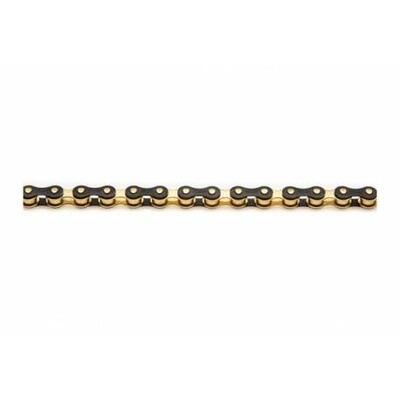 Jet zwarte ketting 1/2 x 1/8 inch - goud